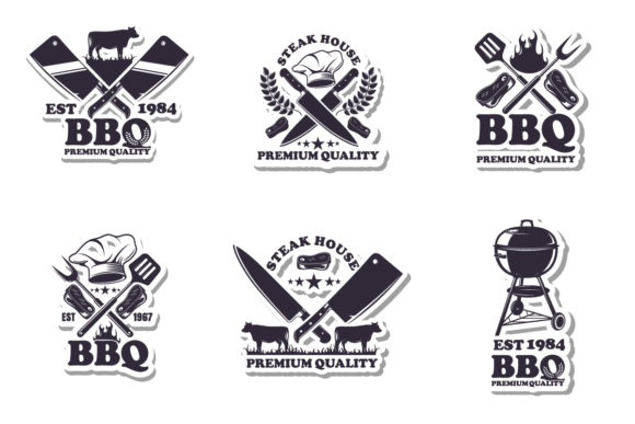 A Set of Emblems of BBQ: Elevate Your Brand with Professional Logos