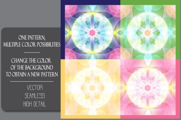 Abstract Half Fruits Vector Pattern