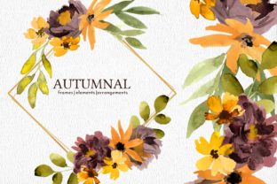 Autumn Watercolor Flowers Clipart: A Versatile Design Resource