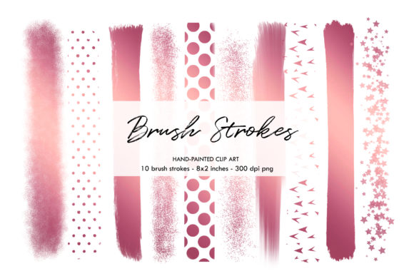 Brush Strokes, Rose Gold Brush Strokes: A Versatile Design Resource