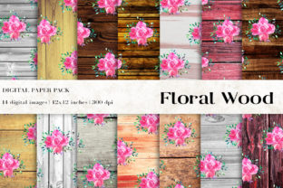 Floral Wood Digital Papers