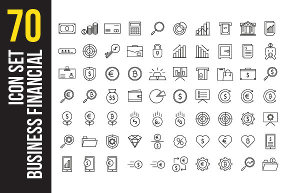 Icon Set Business Financial: A Versatile Tool for Modern Designers