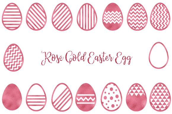 Rose Gold Easter Egg Clipart: A Versatile Design Element for Creative Projects