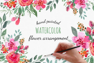 Set of Loose Watercolor Flower Cliparts