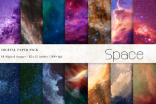 Space Galaxy Digital Papers: A Cosmic Collection for Creative Professionals