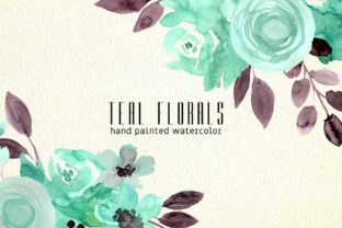 Teal Florals Watercolor Clipart: A Versatile Digital Asset for Creative Projects