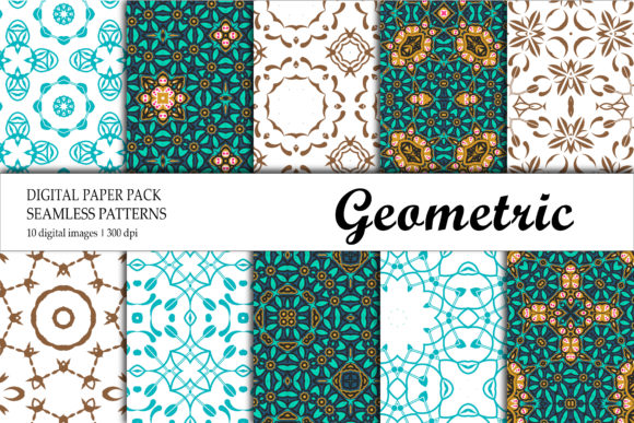 Wallpaper Geometric Blue Green Red