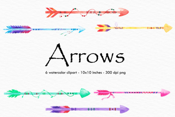 Watercolor Arrows Illustration: A Versatile and Creative Design Element