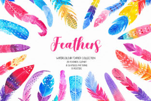 Watercolor Feather Clipart