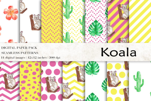Watercolor Koala Digital Papers: A Creative Resource for Artists and Crafters
