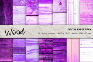Wood Digital Papers, Purple Wood